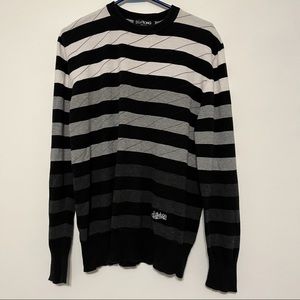 Billabong Men’s Striped White/Gray/Black Sweater